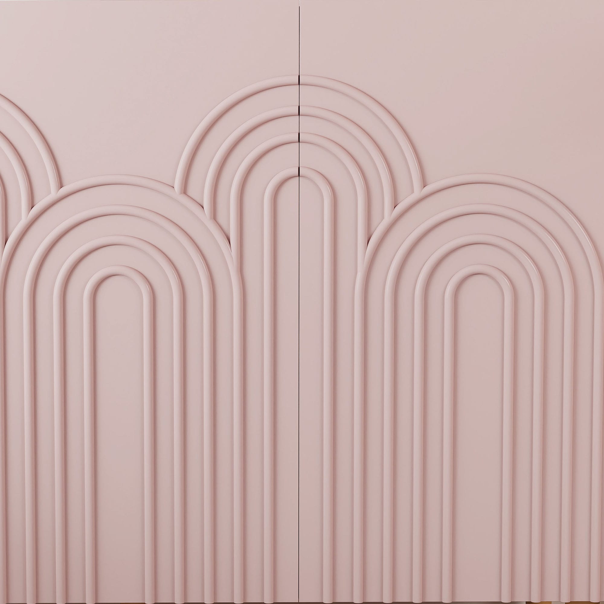 47" Pink Accent Cabinet With Cloud Relief, Modern Sideboard Buffet With 3 Doors, Decorative Storage Credenza For Living Room, Entryway_maomaolike.com